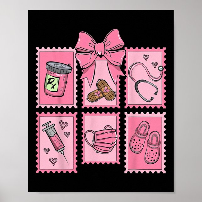 Stamp Bow Apotek Piller Cpht Apotekstekniker Poster (Framsidan)
