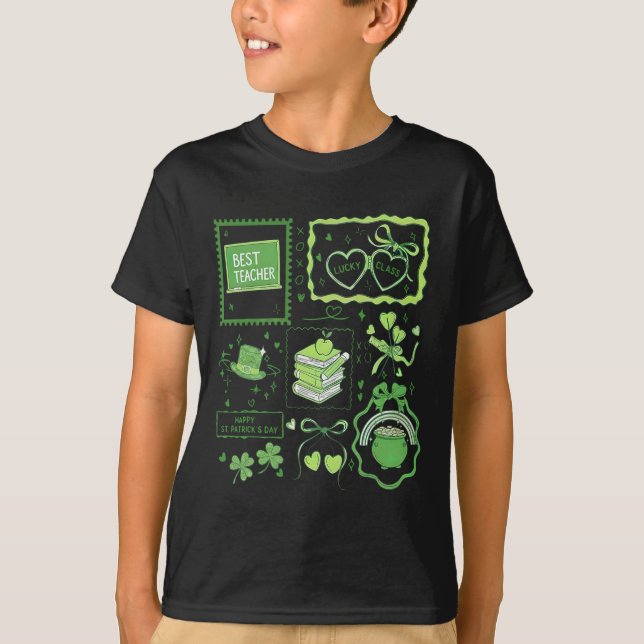 Stamp Coquette Stem Math Science Lärare St Patric T Shirt (Framsida)