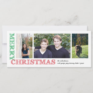 Stampad God jul Julkort