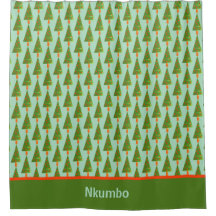 Stampad Retro Julgran med Grund Gräns