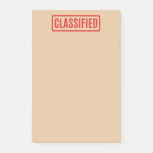 Stampade klassificerade PostIT-anteckningar Post-it Block