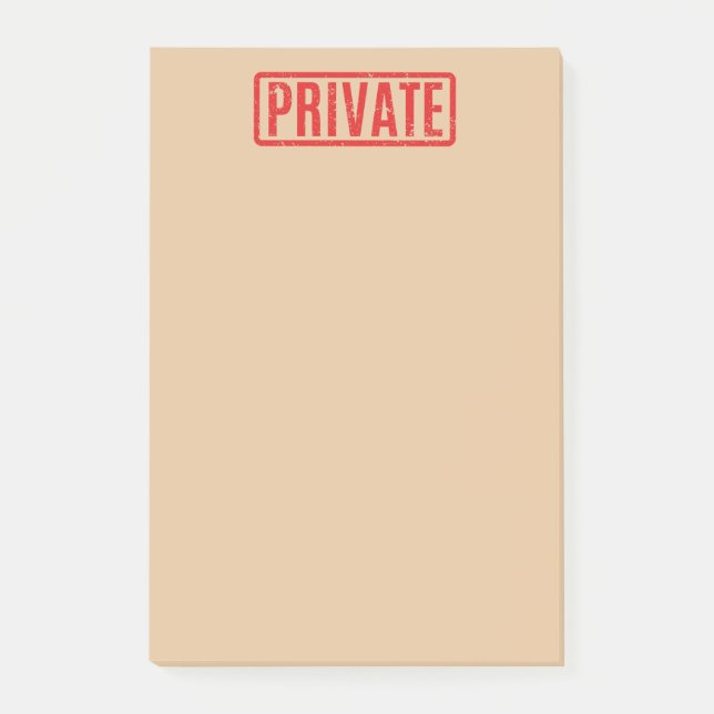 Stampade privata PostIT-anteckningar Post-it Block (Framsida)