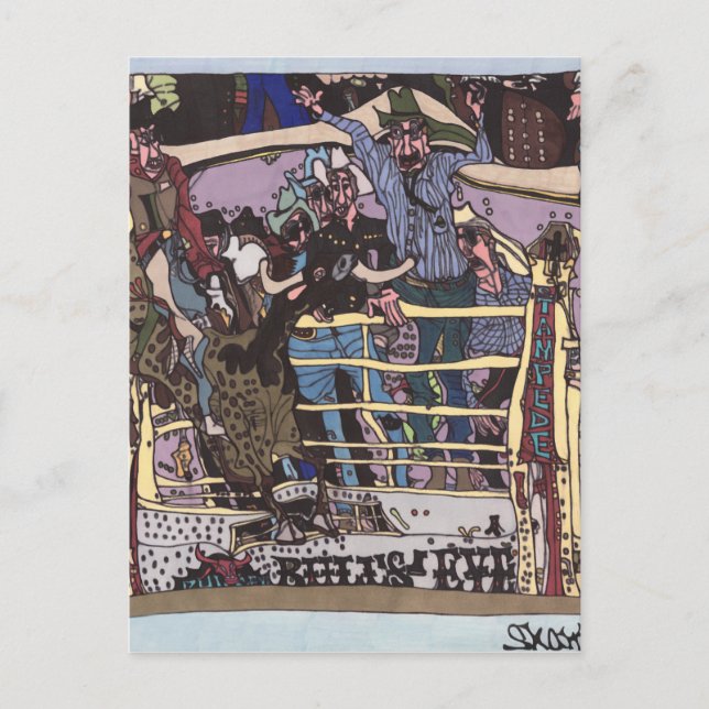 Stampede 8 sekunder vykort (Framsida)