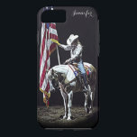 Stampede Prayers<br><div class="desc">Ett fantastiskt foto av cowgirl på en palomino & white Paint Horse som höll den amerikanska Flagga under nationalhymnen vid Ormön Stampede 2014. Anpassa med ditt namn. gör en underbar gåva-/lagerstuffer för din rodeo fläkt eller hästälskare! Fotografi och design av Robin D. Cox.</div>