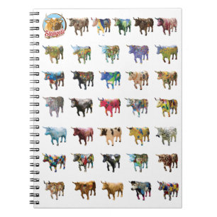 Stampedeanteckningsbokdesign #1 anteckningsbok med spiral