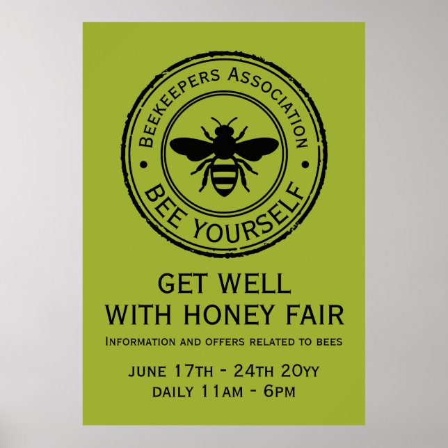 Stämpel - DIN TEXT - BEE 1 - Fan Fun Poster (Framsidan)