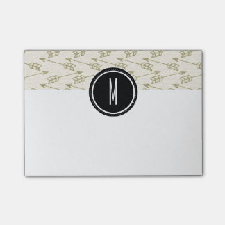 Stampilar | Svart monogram Post-it Block