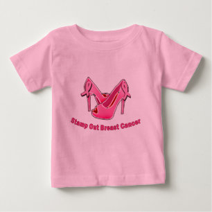 Stämpla ut bröstcancerstiletter t-shirt