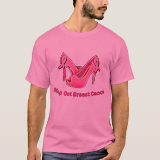Stämpla ut bröstcancerstiletter tee
