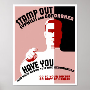 Stämpla ut Syphilis och gonorrén -- WPA Poster
