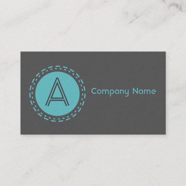 Stämplad fläckblåttmörk visitkort (Framsida)