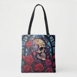 Stämplar och stenar Skull och Ro Tote Bag Tygkasse