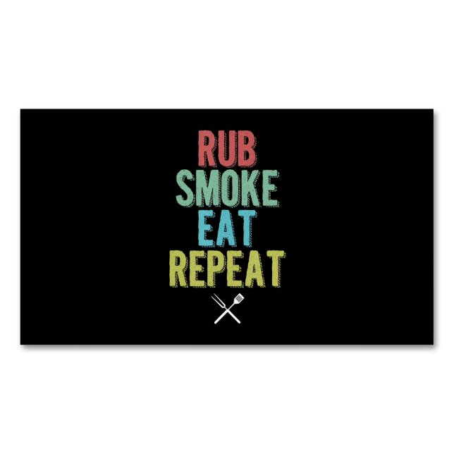 Stämplingsgaller för grillning av Kött Magnetiska Visitkort (Framsida)