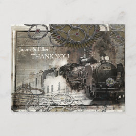 Stampunk Tack för ångmotor Kort