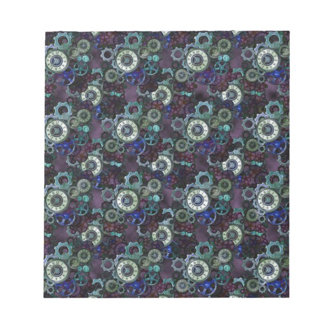 Stampunkdelar - lila tryckt av LeahG Anteckningsblock (Framsida)