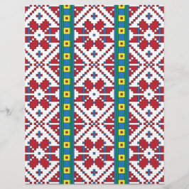 Stamrött, blått och vitt stjärnigt mönster brevhuvud