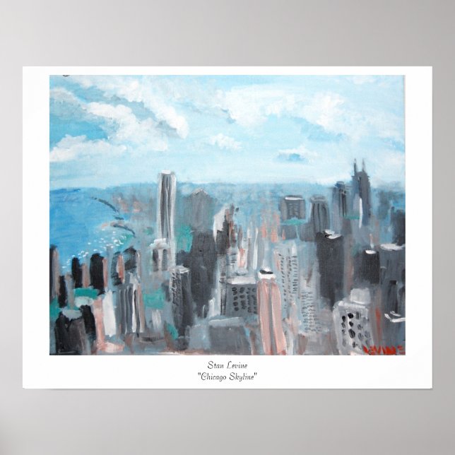 Stan Levine ’Chicago Skyline’ Poster (Framsidan)