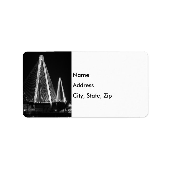 Stan Musial Veterans Bridge Grayscale Adressetikett (Framsidan)
