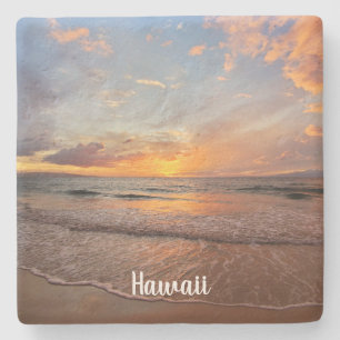 Stånande Orange Maui Sunset Stenunderlägg