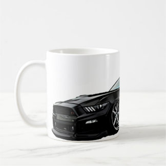 Stanced Black Mustang S550 Kaffemugg