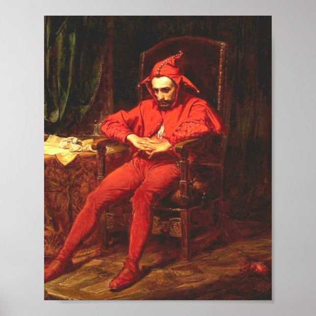 Stanczyk av Jan Matejko återställde version med hö Poster (Framsidan)