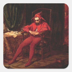 Stańczyk av Jan Matejko Fyrkantigt Klistermärke