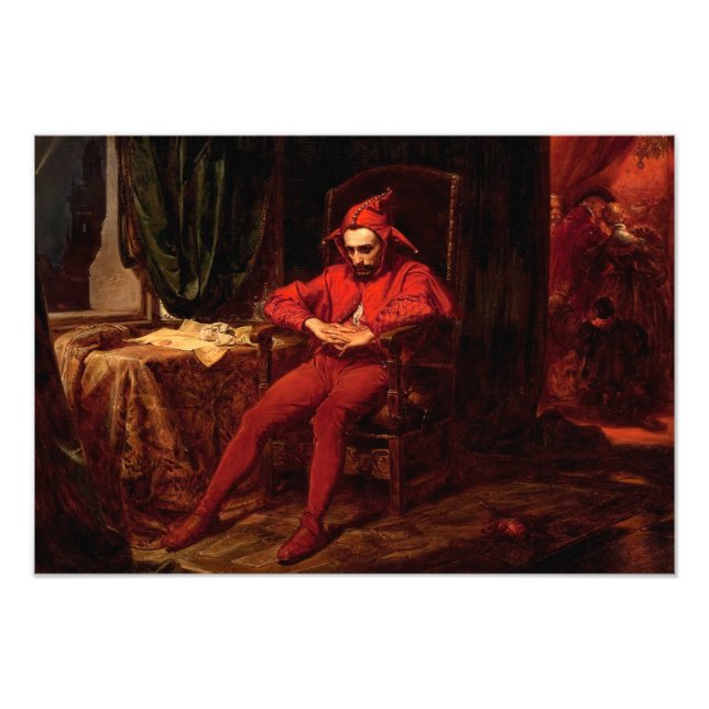 Stanczyk under ett Boll vid domstolen för drottnin Fototryck (Framsidan)