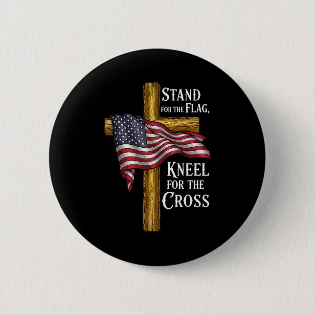 Stand For Flag Kneel For Cross Patriotic Christian Knapp (Framsida)