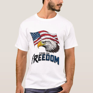 Stand for Freedom USA Flag Patriotisk present T Shirt