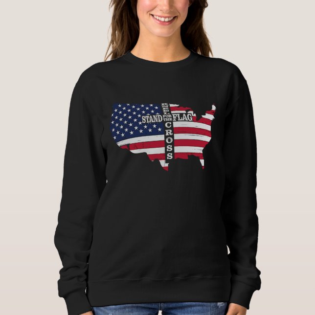 Stand For The Flag Kneel For The Cross Patriot Chr T Shirt (Framsida)