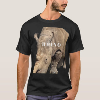 Stand Out in Style with Rhino Print Safari Shirt T