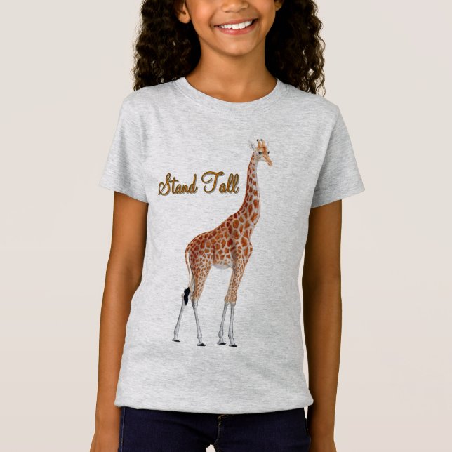 stand Tall Giraffe T Shirt (Framsida)