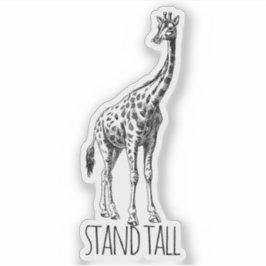 Stand Tall Graceful Giraffe Klistermärken