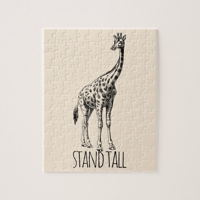 Stand Tall Graceful Giraffe Pussel (Vertikal)