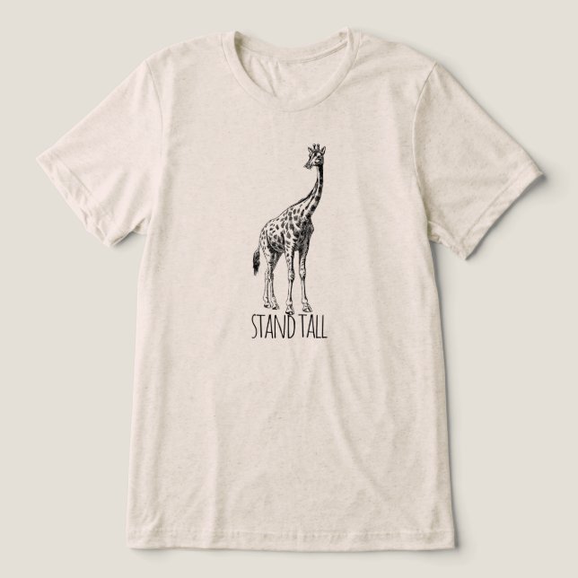 Stand Tall Graceful Giraffe T Shirt (Design Framsida)