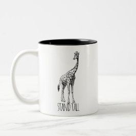 Stand Tall Graceful Giraffe Två-Tonad Mugg