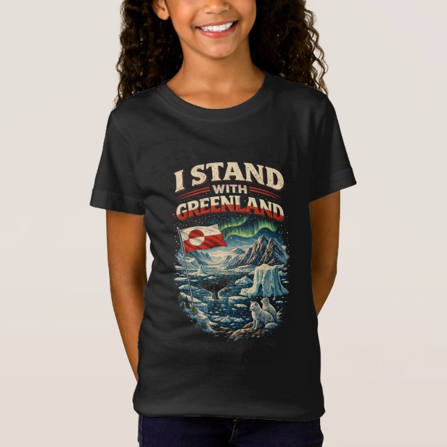 Stand with Greenland T Shirt (Framsida)
