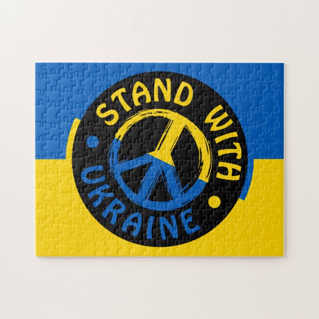 Stand With Ukraine puzzle Pussel (Horisontell)