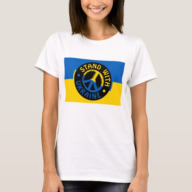 Stand with Ukraine tshirt T Shirt (Framsida)