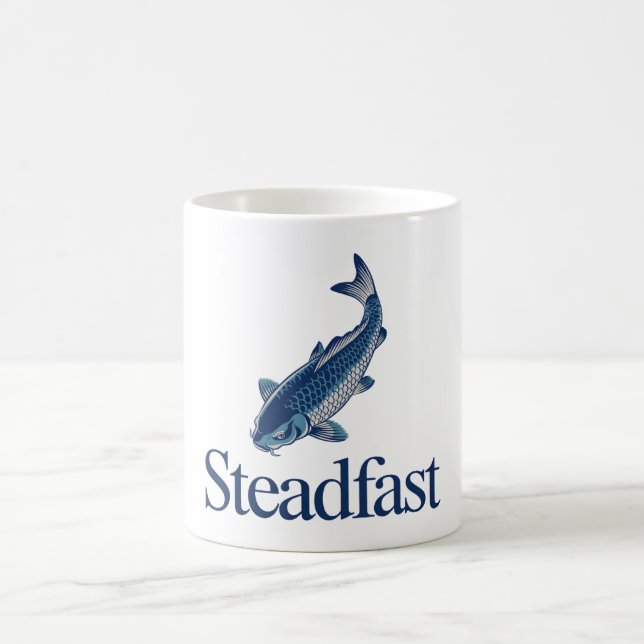 Ståndaktig – Japansk Koi Symbol för Konsekvens Kaffemugg (Center)