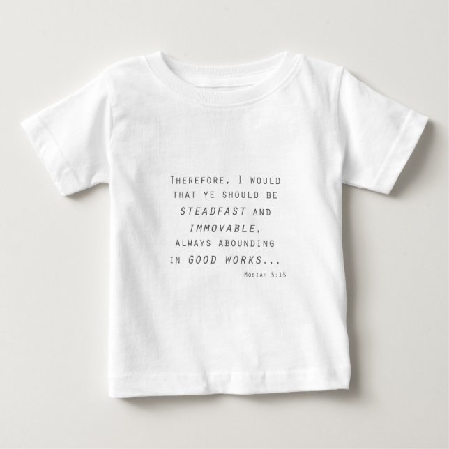 ständaktig orubblig mosiah mormon skrift tee (Framsida)