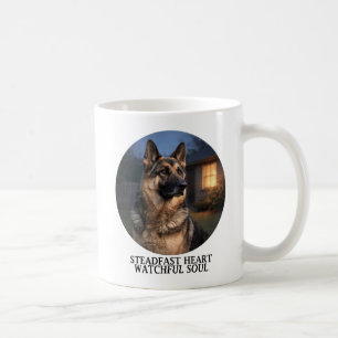 Ståndaktiga Hjärtans Schäferhund Kaffemugg
