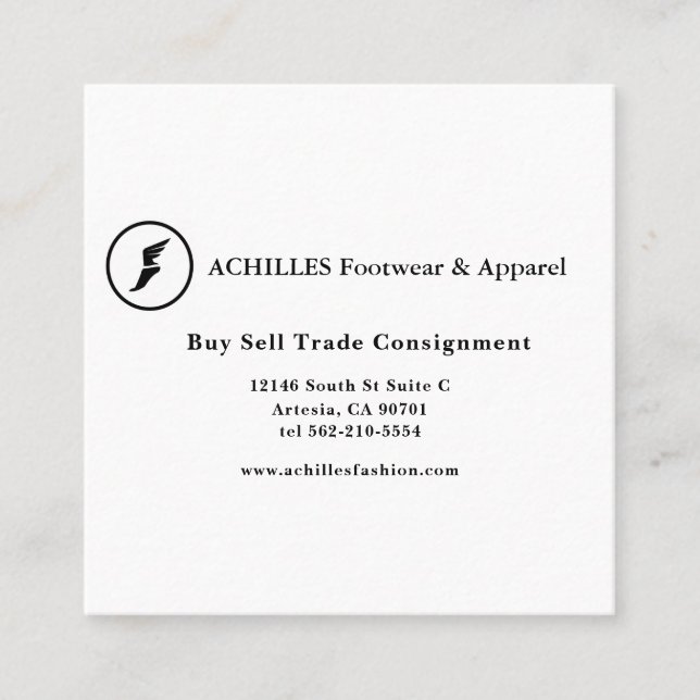 Standard, 3,5 tum x 2,0 tum Affärskort (Framsida)