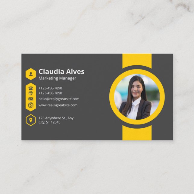 Standard, 3,5 tum x 2,0 tum Affärskort Visitkort (Framsida)