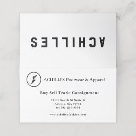 Standard, 3,5-tums x 2,0-tums Affärskort Flyer-fot Lojalitetskort