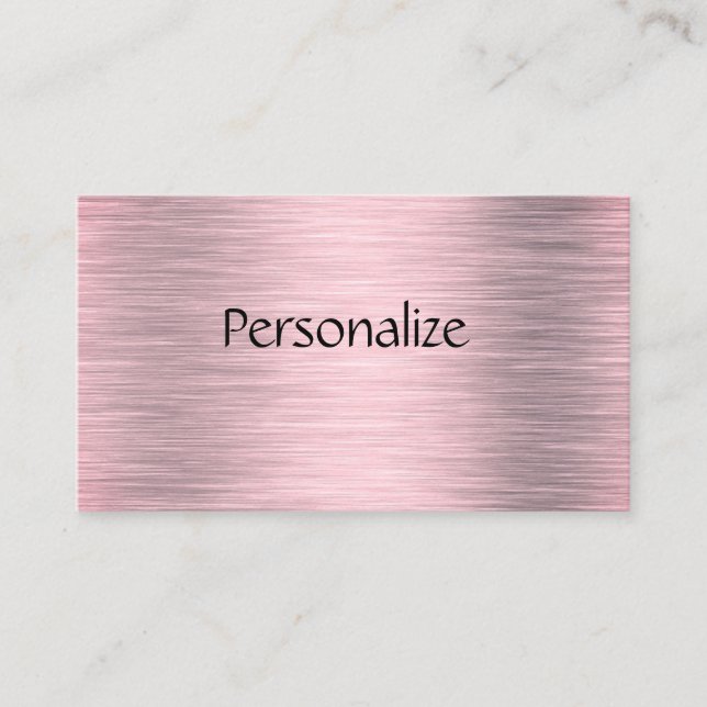 Standard 3.5" x 2.0" Business Card Stainless Metal Visitkort (Framsida)