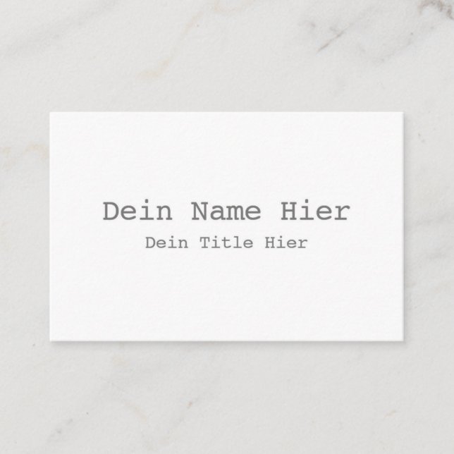 Standard, 8,5 x 5,5 cm Visitenkarte Visitkort (Framsida)