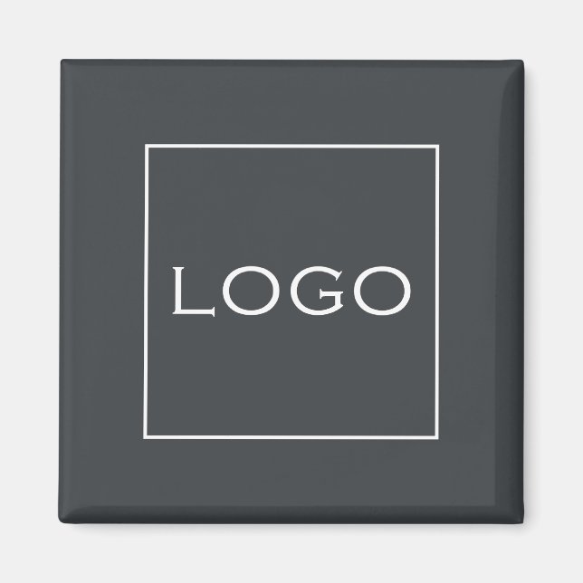 Standard anpassad logotyp på kolgrå bakgrund magnet (Framsidan)