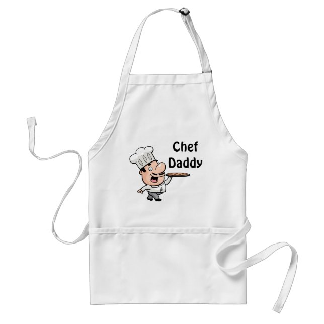 Standard Apron med Chef och citat "Chef pappa" Förkläde (Framsidan)