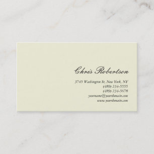 Standard Beige Calligraphy Script-Affärskort Visitkort